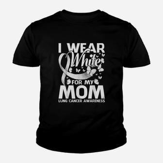 I Wear White For My Mom Youth T-shirt | Crazezy UK