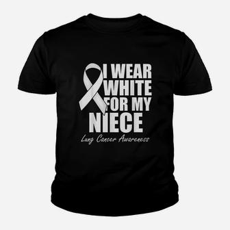 I Wear White For My Niece Youth T-shirt | Crazezy