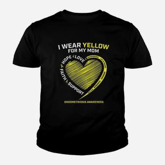 I Wear Yellow For My Mom Youth T-shirt | Crazezy DE