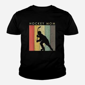 Ice Hockey Mom Retro Vintage Youth T-shirt | Crazezy