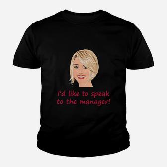 Id Like To Speak To The Manager Says Karen Youth T-shirt | Crazezy