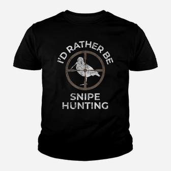 I'd Rather Be Snipe Hunting Youth T-shirt | Crazezy