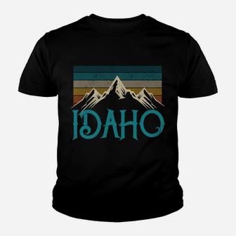 Idaho Vintage Mountains Nature Hiking Pride Souvenirs Gift Youth T-shirt | Crazezy CA