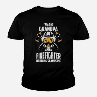 I'm A Dad Grandpa Firefighter Father's Day Gift Youth T-shirt | Crazezy