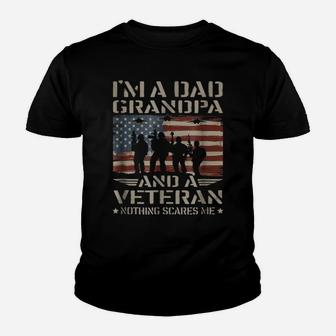I'm A Dad Grandpa Veteran Father Military Youth T-shirt | Crazezy