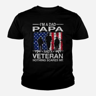I'm A Dad Papa And A Veteran For Dad Father's Day Youth T-shirt | Crazezy DE