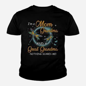 I'm A Mom Grandma And A Great Grandma Nothing Scares Me Youth T-shirt | Crazezy DE
