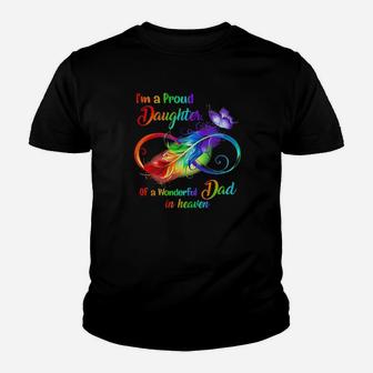 Im A Proud Daughter Of A Wonderful Dad In Heaven Youth T-shirt - Monsterry