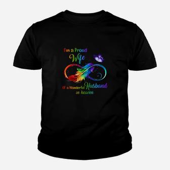 Im A Proud Wife Of A Wonderful Husband In Heaven Youth T-shirt - Monsterry CA