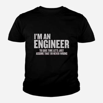 Im An Engineer Funny Engineering Gift Youth T-shirt | Crazezy