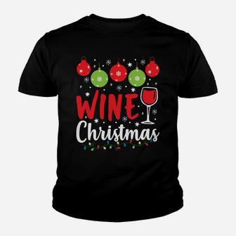 Im Dreaming Of A Wine Christmas - Xmas Snowflakes Sweatshirt Youth T-shirt | Crazezy CA