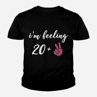 I'm Feeling 22 | Fun And Cute Age 22 Birthday Shirt Youth T-shirt | Crazezy
