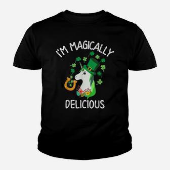 I'm Magically Delicious Funny Lepricorn St Patrick Day Shirt Youth T-shirt | Crazezy CA