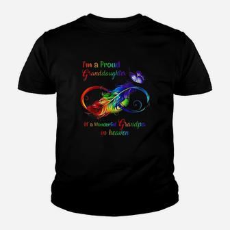 Im Proud Granddaughter Of Grandpa In Heaven Youth T-shirt | Crazezy