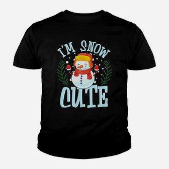 I'm Snow Cute Winter Time Weather Snowman Christmas Youth T-shirt | Crazezy