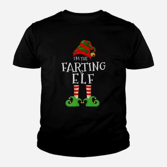 I'm The Farting Elf Funny Matching Christmas Pajama Costume Youth T-shirt | Crazezy