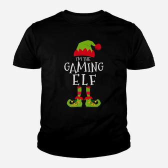 I'm The Gaming Elf Funny Matching Christmas Costume Youth T-shirt | Crazezy