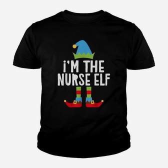 I'm The Nurse Elf Matching Christmas Costume Shirt Youth T-shirt | Crazezy