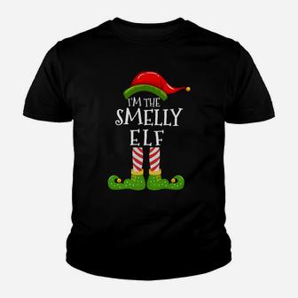 I'm The Smelly Elf Group Matching Family Christmas Pyjamas Youth T-shirt | Crazezy
