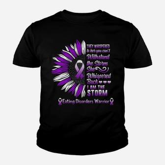 I'm The Storm Eating Disorder Recovery Warrior Purple Ribbon Sweatshirt Youth T-shirt | Crazezy UK