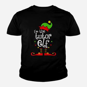 I'm The Tutor Elf Xmas Family Friend Christmas Gift Raglan Baseball Tee Youth T-shirt | Crazezy CA