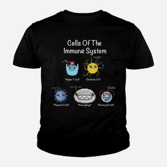 Immune System Cells Biology Cell Science Humor Immunologist Youth T-shirt | Crazezy