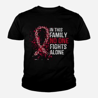 In This Family No One Fights Alone Stroke Awareness Survivor Youth T-shirt | Crazezy AU