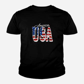 Independence Patriotic America Usa Flag Memorial 4Th Of July Youth T-shirt - Monsterry