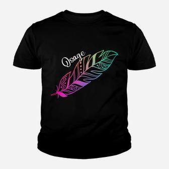 Indigenous Feather Tee Native American Osage Tribe Youth T-shirt | Crazezy AU