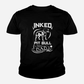 Inked Pit Bull Dad Youth T-shirt | Crazezy DE