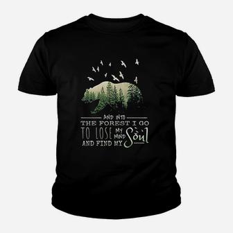 Into The Forest I Go Hiking Camping Nature Lover Gift Youth T-shirt | Crazezy AU
