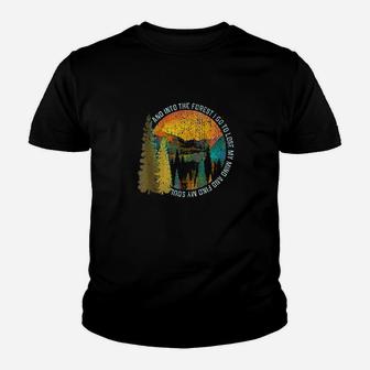 Into The Forest I Go Hiking Nature Lover Camping Gift Youth T-shirt | Crazezy UK