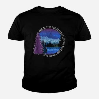 Into The Forest I Go Nature Hiking Camping Gift Outdoors Youth T-shirt | Crazezy AU