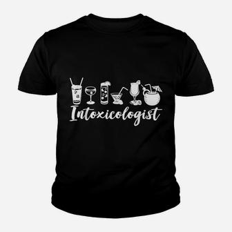 Intoxicologist Bartender Mixologist Bar Funny Youth T-shirt | Crazezy