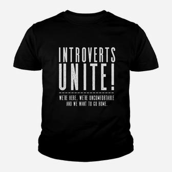 Introverts Unite Youth T-shirt | Crazezy