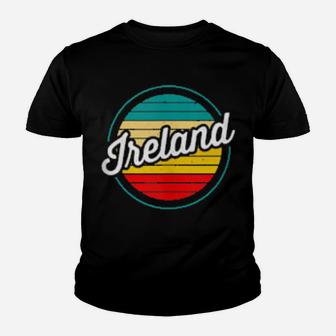 Ireland Retro Sunset Vintage Distressed Design Youth T-shirt - Monsterry