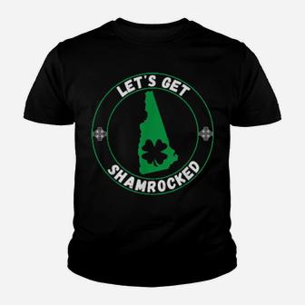 Irish American New Hampshire Map St Patricks Day Costume Youth T-shirt - Monsterry