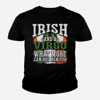 Irish And A Virgo Flag Zodiac Facts Birthday Youth T-shirt - Monsterry