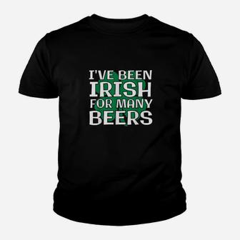 Irish For Many Beers Funny St Patricks Day Drinking Youth T-shirt - Monsterry CA