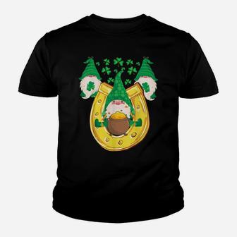 Irish Gnome Green Shamrock Leprechaun Lucky St Patricks Day Youth T-shirt | Crazezy AU