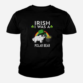 Irish I Was A Polar Bear Leprechaun St Patricks Day Youth T-shirt - Thegiftio UK