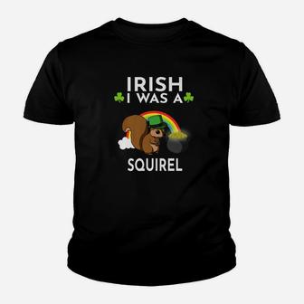 Irish I Was A Squirrel Leprechaun St Patricks Day Youth T-shirt - Thegiftio UK