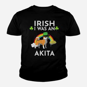 Irish I Was An Akita Dog Leprechaun St Patricks Day Youth T-shirt - Monsterry AU