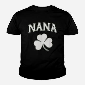 Irish Nana Shamrock St Patricks Day Youth T-shirt | Crazezy
