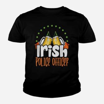 Irish Police Officer St Patricks Day Youth T-shirt - Monsterry
