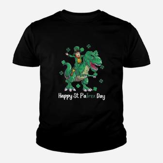 Irish Riding Dinosaurs Happy St Patricks Day Youth T-shirt - Monsterry CA