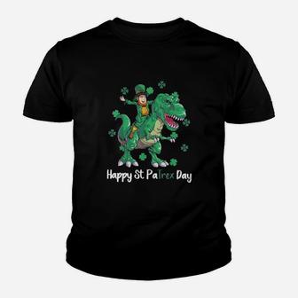 Irish Riding Dinosaurs Happy St Patrick's Day Youth T-shirt - Monsterry UK