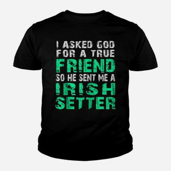 Irish Setter Dog | Irish Setter True Friend Zip Hoodie Youth T-shirt | Crazezy
