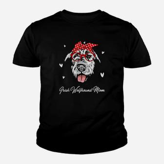 Irish Wolfhound Mom Leopard Print Dogs Mother Day Youth T-shirt - Monsterry