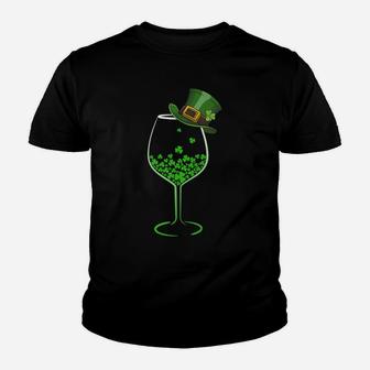 Irish You Were Wine Funny St Saint Patricks Day Youth T-shirt - Thegiftio UK